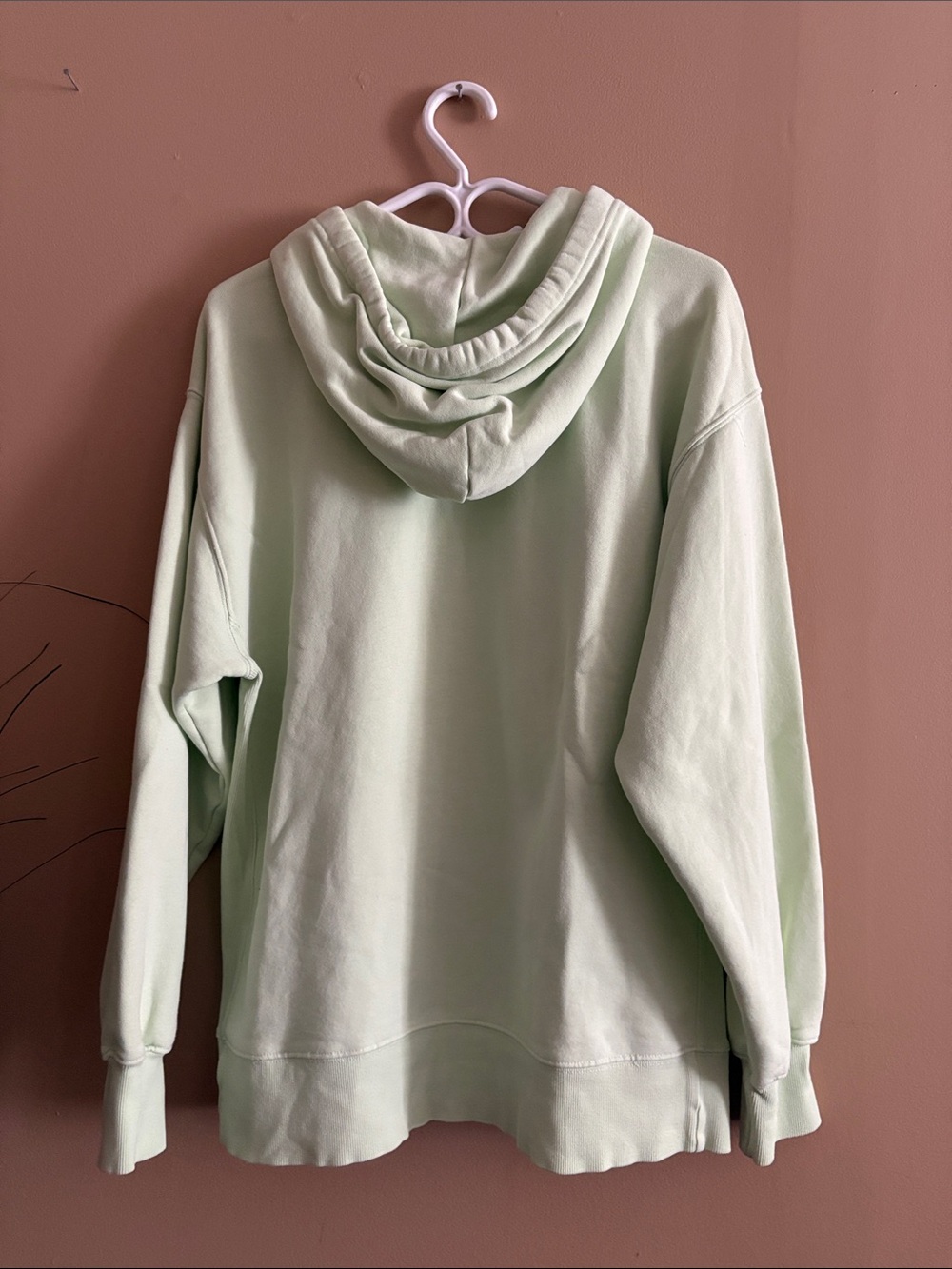 Light Mint Zip-Up Hoodie (Tna by Aritzia) COZYAF — strings were replaced - Picture 3 of 5